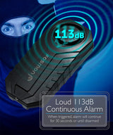 Fosmon 113db Bike Alarm with Remote, Motion Sensor Bicycle SOS Alarm, IP65 Waterproof Anti Theft Alarm System, Wireless Siren for E-Bike, Motorcycle, Scooter, Cart, Trailer