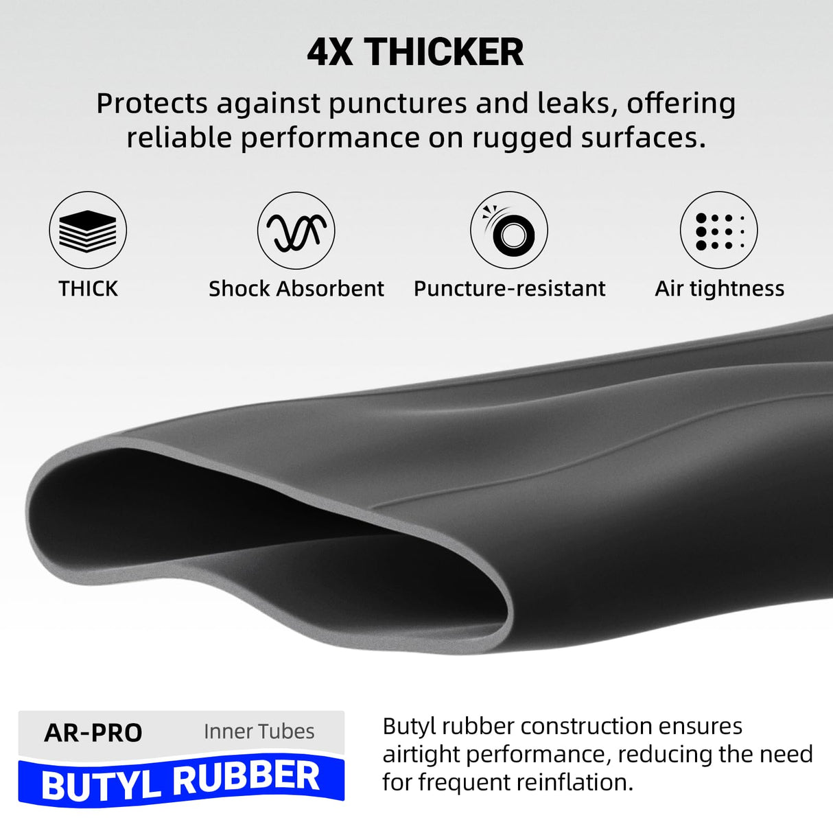 AR-PRO Replacement 20x8.00-8, 20x10.00-8 Inner Tubes for ATV UTV, Lawn Tractor, Garden Trailer, Golf Cart, Snow Blowers - with TR4 Straight Valve Stems - Made from Durable Butyl Rubber