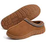 Litfun Men's Memory Foam Fuzzy Slippers Indoor Outdoor Winter House Shoes