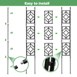 5.25FT Garden Trellis for Climbing Plants, Wall Trellis, 63 Inch Support Fence Climbing Plant Frame Outdoor and Indoor, Privacy Screen Plant Support Fence for Ivy Vines Vegetable Flower