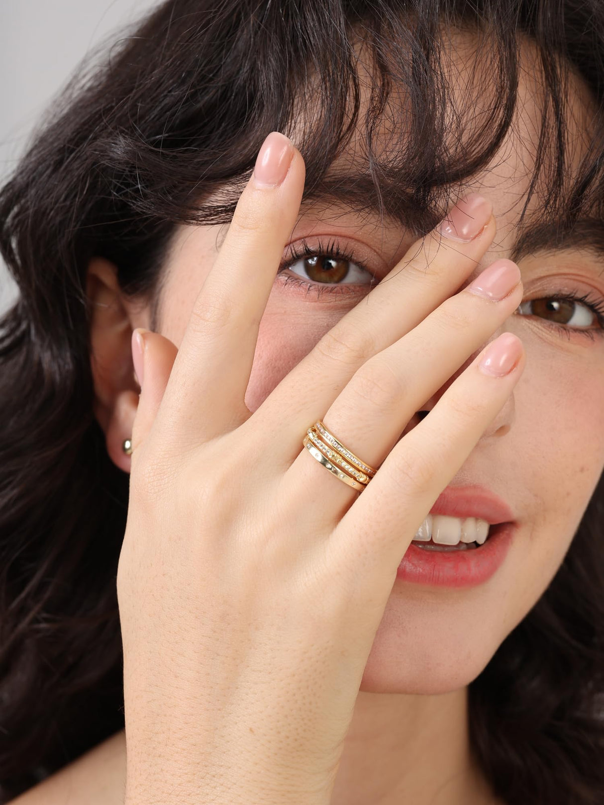 Pearich 14K Gold Filled Rings for Women, Gold Stackable Ring