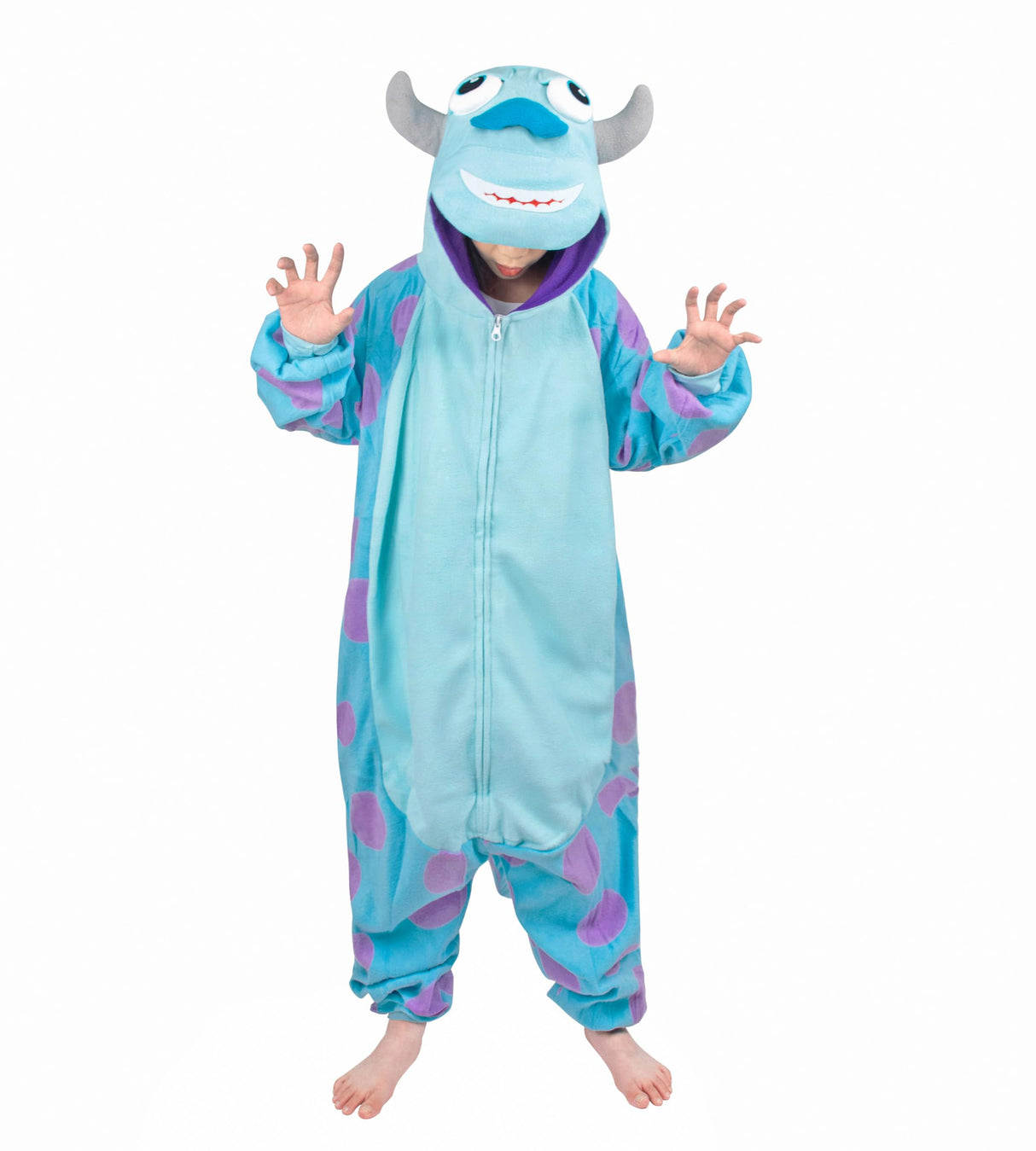 Wishliker Kids Animal Onesie Pajamas Halloween Cosplay Sully Costume One Piece Christmas Girls Boys Party Wear