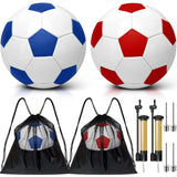 yasuwekik 2 Pack Operation Christmas Deflated Soccer Ball with Pump for Child Size 3,Size 4,Size 5 (Color, Size 4)