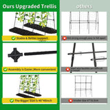OTOSUNNY Cucumber Trellis for Raised Garden Bed, 50 x 48 in, Black