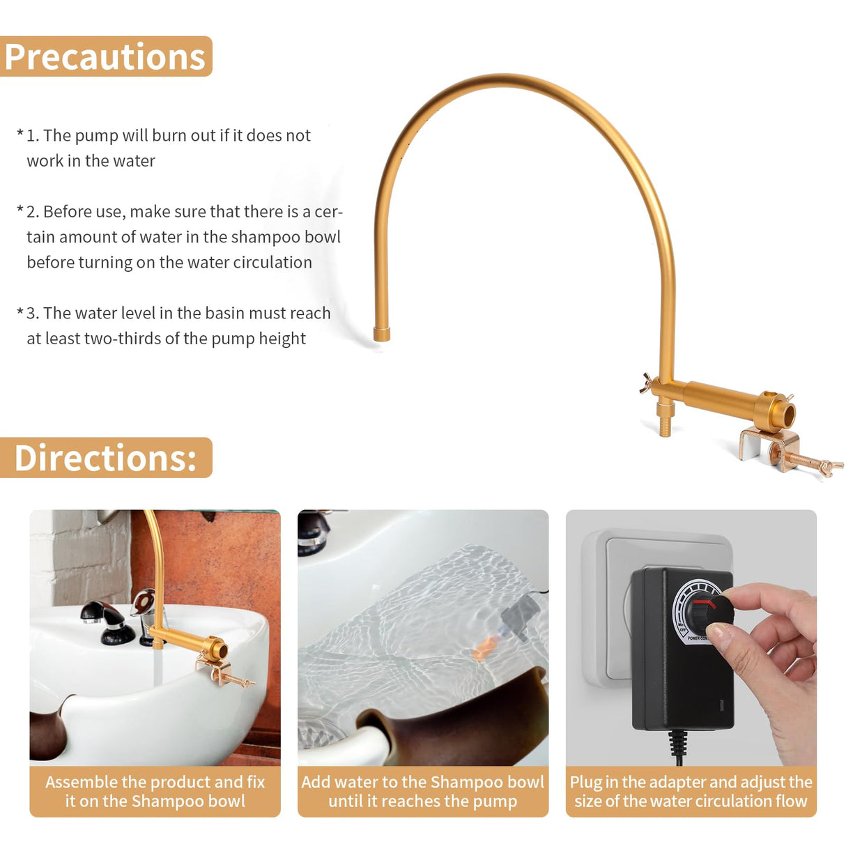 TooMiMo Portable Head Spa Waterfall Equipment, Adjustable Shampoo Bowl Water Circulation Rack, Scalp Massage Water Outlet Basin Attachment Rack for Salon and Home.