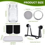 Broccoli Sprout Growing Kit, 2 Large 1000ML Wide Mouth Mason Jars with Sprout Lids, Stainless Steel Stand, Blackout Sleeves, Cleaning Brush, Drain Tray- Grow Broccoli, Alfalfa & Bean Microgreens