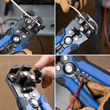 Klein Tools 11061 Self-Adjusting Stripper / Cutter, Heavy Duty, for 10-20 AWG Solid, 12-22 AWG Stranded, and Romex Wire 12/2 and 14/3