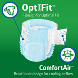 FitRight Adult Diapers, Ultra Heavy Absorbency, L (Waist Size 44in-56in), 80 Count, OptiFit Incontinence Briefs for Men and Women, Disposable, Moisture-Wicking, Leak Protection,