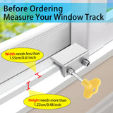 ZRFCXE Window Locks,8 Pack Sliding Window Locks with Key for Vertical & Horizontal Sliding Windows Doors,Easv to Install,Adjustable Security Window Lock for Patio Bedroom Home and Office (Silver)