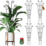 Xeeol 32.6in Plant Trellis for Climbing Plants Indoor, Expandable Large Metal Trellis for Potted Plants, Heavy-Duty Tall Pothos Plant Climber Support for Ivy Pothos Hoya Monstera, 4P