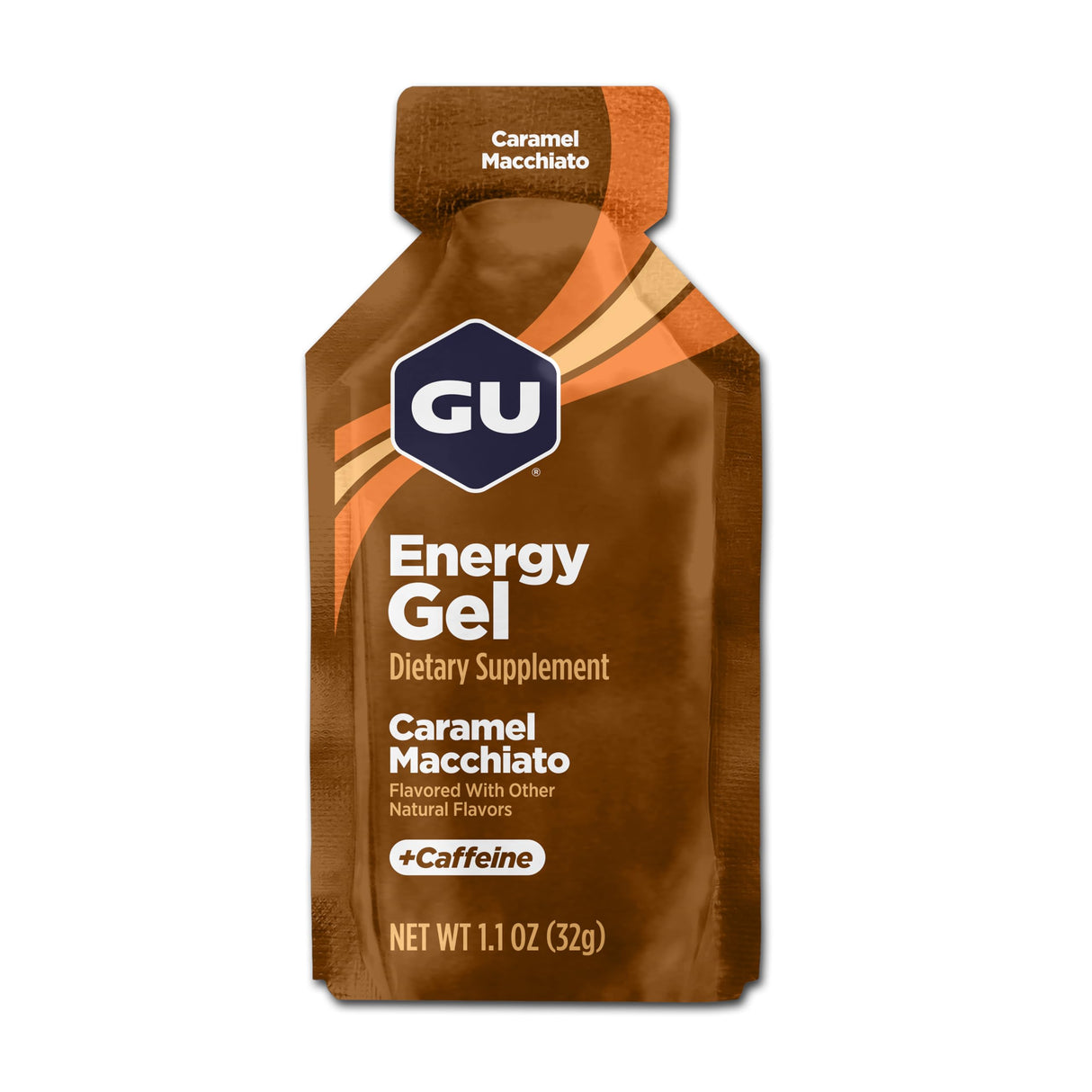 GU Energy Original Sports Nutrition Energy Gel, Vegan, Gluten-Free, Kosher, and Dairy-Free On-the-Go Energy for Any Workout, 24-Count, Caramel Macchiato