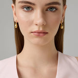 FRUMOS 18K Gold Plated Mini Teardrop Dangle Earrings for Women, 925 Sterling Silver Post Earrings, Lightweight Fashion Jewelry