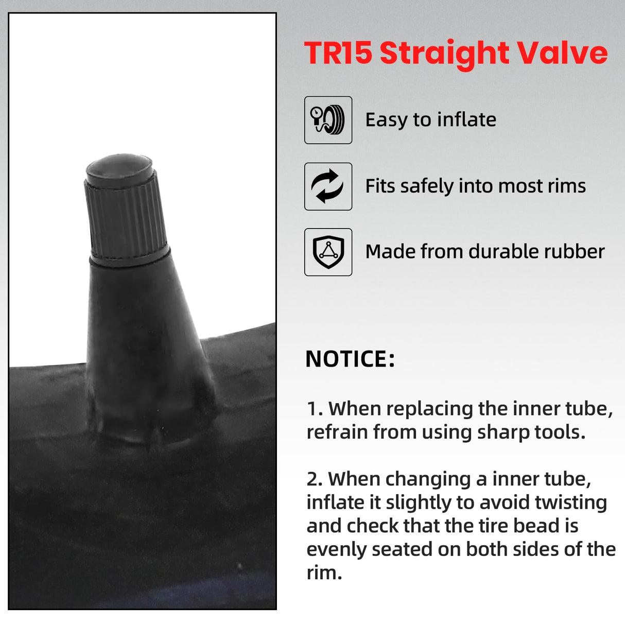 AR-PRO Replacement 6.00-16 Heavy-Duty Inner Tubes for Tractor, Trailer, Truck and More 600-16 Tires - with TR15 Valve Stems - Made from Durable Butyl Rubber