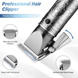 GSKY Professional Hair Clippers, Men's Beard Trimmer & Grooming Kit with Electric Razor, Clippers & Trimmers Set, Hair Cutting Machines