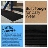 GORILLA GRIP Waterproof Traffic Guard Door Mat, Heavy Duty Entryway Mats, Strong Backing Commercial Utility Rugs for Office Hallway, Garage Floor and Home, Low Profile Carpet Runner, 29x17, Black