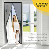 Magnetic Screen Door- Fit for Door Size:36x80 Inch, Screen Itself Size:38"x82", Hands Free Mesh Partition,Heavy Duty Screen Door Mesh Curtain Keeps Bugs Out, Frame Hook & Loop, Pet and Kid Friendly
