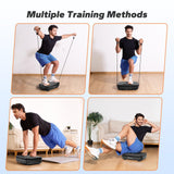 MERACH Vibration Plate Exercise Machine for Women Men With 2 Tension Ropes, LED Display - Workout Equipment for Home