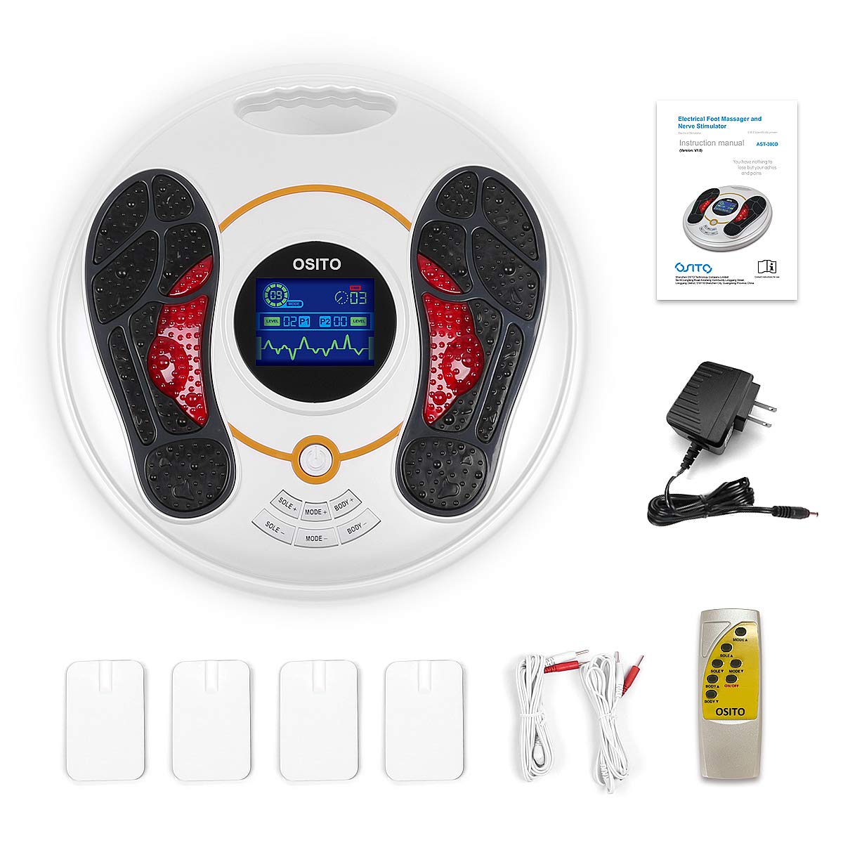 OSITO EMS Foot Circulation Device- FSA HSA Store Eligible, Foot & Leg Massager Stimulator-Reducing Legs, Feet Aches and Pains with Increased Circulation