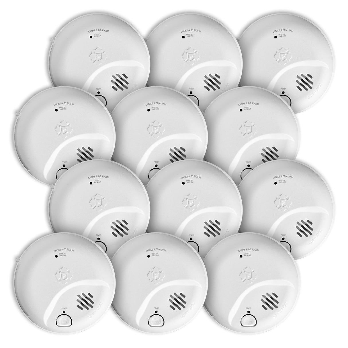 First Alert SMICO100 Battery-Operated Combination Smoke & Carbon Monoxide Alarm, 12-Pack