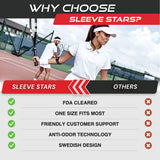 Sleeve Stars Tennis Elbow Brace for Women - Adjustable Tennis Elbow Strap, Golfers Elbow Brace for Men, Counterforce Brace for Tennis Elbow for Tendonitis Relief, Fits 9"-23" (Pair/Black)
