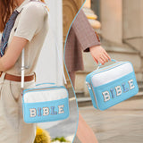 KOPKOFT Bible Cover Case for Women, Large Chenille Letter Leather Bible Case with Bible Study Accessories, Bible Study Supplies Bible Journaling Kit, Christmas Christian Gift for Women Girls (Blue)