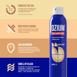Ozium 8 Oz. Air Sanitizer & Odor Eliminator for Homes, Cars, Offices and More, Vanilla Scent, Pack of 6