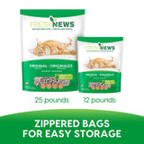 Fresh News Original Pellet Non-Clumping Paper Cat Litter, 25 Pound