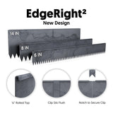 Edge Right - Hammer-in Landscape Edging - 48-inch Strips - 8-inch Depth 1/4-inch Rounded top COR-Ten Steel (5 Pack)