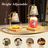 Marycele Candle Warmer Lamp with Timer Dimmer, Christmas Birthday Gifts for Mom Women Sister Her, House Warming Gifts, Thanksgiving Decorations for Office Room Home Decor, Clear Adjustable Wax Warmer