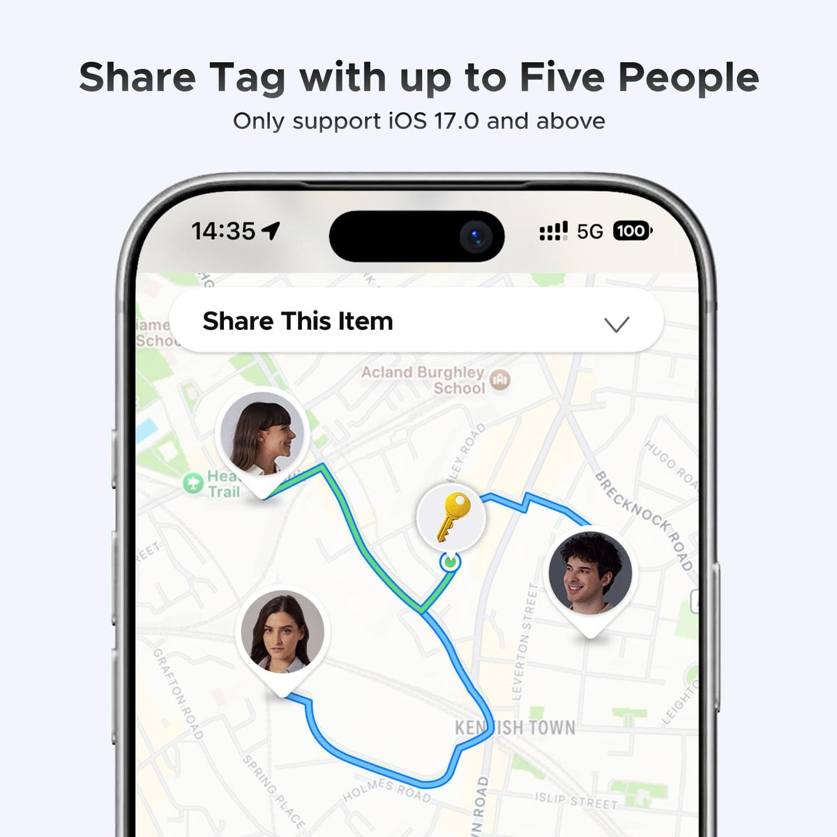 UGREEN FineTrack  Air Tracker Tags (iOS Only) 4 Pack Key Finder