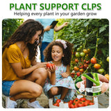 FXOICMI Plant Support Clips, Plastic Garden Fixing Clips for Climbing Plants Tomato Grape Vines, Greenhouse Garden Clips to Keep Plants Upright & Healthy (100, Green)