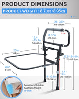 Sangohe Heavy Duty Bed Rail for Senior & Elderly and People Falling Out of Bed - Foldable Bed Assist Handle - 504E