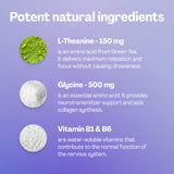 URVI® Neuro Support Supplement Gummies – 500 mg Glycine, 150 mg L-Theanine (high Potency), Vitamins B1 & B6 for Calm Focus, Relaxation, & Sleep – Sugar-Free – Green Tea & Apple – 60 Count