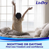 LivDry 3XL Overnight Adult Diapers for Women and Men, XXXL Incontinence Underwear, 72”-92" Waist, Disposable Pull-On Briefs, XXX-Large, 10 Count