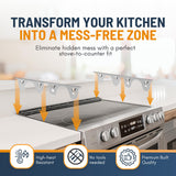 Linda’s Essentials Stainless Steel Stove Gap Covers (2 Pack) Adjustable Length 13.8" to 27.5" Stainless Steel, Steel Adjustable Gap Covers, Counter, Oven & Stove Gap Filler
