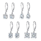 MDFUN Dangle Earrings for Women Teardrop,Round,Oval & Square