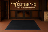 Guardian 14040600 Clean Step Scraper Outdoor Floor Mat, Natural Rubber, 4'x 6', Black, Ideal for Any Outside entryway, Scrapes Shoes Clean of Dirt and Grime