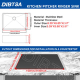 Pitcher Rinser , DIBTSA Automatic Glass Cup Washer , 304 Stainless Steel Coffee Milk Tea Cup Cleaner, for Home Kitchen Hotel Bar Restaurant (6.9x6.3x2.6 Inch)