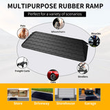 BESEA 2.5" Rise Threshold Ramp Wheelchair Ramp Rubber Curb Ramp for Home Doorways 3.6 Feet Long 2200lbs Load Capacity Power Scooter Ramp