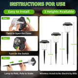 Ruboliy 16Pack Solar Outdoor Lights, Solar Landscape Lighting for Path Walkway Lawn Garden Yard Outside Décor, Black