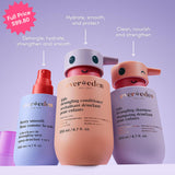 Evereden Kids Complete Haircare Set: Hair Detangling Shampoo, Conditioner & Spray for Children Ages 3+ & Pain-Free Hair Brush, Plant Protein Peptides & Argan Oil, Vegan, Free from Sulfate and Paraben