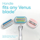 Gillette Venus Razor for Women, Extra Smooth, Includes 1 Reusable Razor Handle + 4 count 5-Bladed Razor Refills, Women's Razor with Durable Metal Handle and Shower Holder