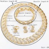 Nigeria Jewelry Sets for Women Africa Beads Jewelry Set Dubai Gold Wedding Bridal Fashion Jewelry Sets Womens Accessories, Choker Necklace 16 inch
