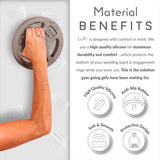 BUFFR Silicone Ring Protector for Working Out – Wedding Ring Protector – Rubber Ring Guard for Women – White, Size 7