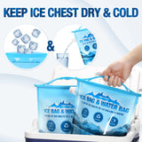 HEYTRIP 4 Pack Reusable Ice Bags for Cooler 2.5lb 5lb Ice Cube Bags, Long Lasting Cold Dry Freezer Packs, Leakproof Water Container - Fill it with Ice to Keep Cooler Cold and Drink its ICY Water