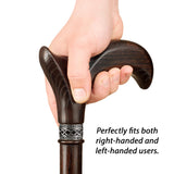 Asterom Walking Cane - Handmade, Ergonomic, Canes for Men - Wooden Walking Sticks for Seniors, Unique, Cool (Walnut, 36 Inches)