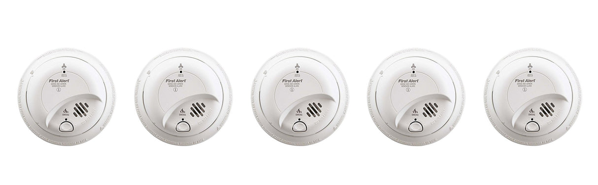 First Alert BRK SC-9120B yaObkn Hardwired Smoke and Carbon Monoxide Alarm with Battery Backup, 5 Units