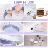 Electric Sitz Bath, Sitz Bath for Hemorrhoids, Sitz Bath for Toilet Seat, Sits Bath Kit for Women, for Soothes Hemorrhoids & Perineum, Automatic Flushing