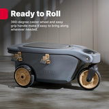 Step2 EverTough Garden Hopper Rolling Gardening Cart with Seat, Heavy-Duty Wheels, Tool Storage, Durable Resin Yard Wagon, Easy to Clean, 300 lb Capacity
