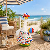 Summer Porch Goose Outfits Bikini Goose Outfits Fits 23 Inch Cement or Plastic Goose Statue Beach Swimsuit Lawn Geese Clothes with Hat and Sunglasses for Outdoor Summer Garden Patio Yard Decor